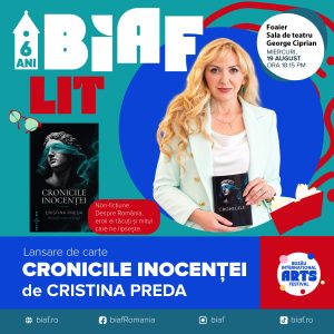 BIAF LIT | CRISTINA PREDA &mdash; CRONICILE INOCENȚEI
